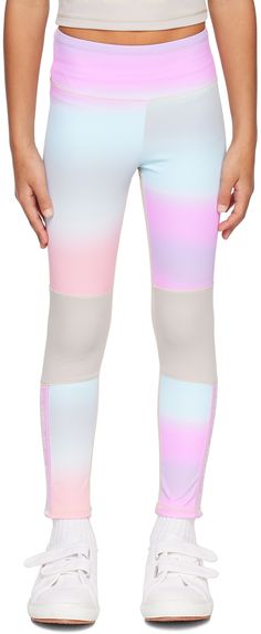 Stretch polyester jersey leggings. Gradient throughout. · OEKO-TEX® certified and HeiQ Smart Temp technology · Elasticized waistband · Mesh panel at knees · Text-woven webbing trim at cuffs · Logo flag at back waistband · Machine-wash Supplier color: Misty stripe Model measures 48.5 / 123 cm tall and wears size 110/116. Molo Size: child's height 86/92: 34-36 / 86-92 cm 92/98: 36-38.5 / 92-98 cm 98/104: 38.5-41 / 98-104 cm 110/116: 43.5-45.5 / 110-116 cm 116/122: 45.5-48 / 116-122 cm 122/128: 48- Sport Clothing, Mesh Leggings, Kids Pants, Mesh Panel, Olympia, Sport Outfits, Apparel Accessories, Kids Shop, Women Wear