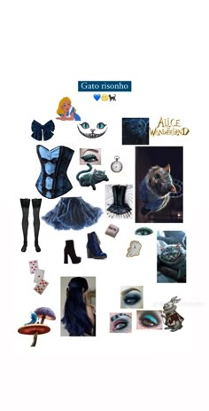 a collage of various items including shoes and accessories