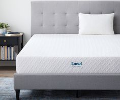 the lucd mattress is made up and ready to be used