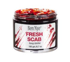 Fresh Scab from Ben Nye allows artists to create raised blood effects that provide realism to simulated injuries through its beloved jelly-like consistency. The deep red-brown color replicates dense oxidized blood, most often seen in aged wounds and dried bloods. This blood formula remains flexible while maintaining the ability to stay in place allowing for long lasting performance and a realistic finish. The grotesque nature of this product makes it an essential for any Halloween enthusiast, SF Theater Makeup, Ben Nye Makeup, Costume Contact Lenses, Theatre Makeup, Halloween Contact Lenses, Special Fx Makeup, Ben Nye, Halloween Contacts, Theatrical Makeup