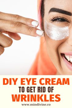 Effortlessly achieve youthful eyes with this quick & easy DIY anti-aging eye cream recipe! Made with 100% natural ingredients, and save money too. Get the recipe now and say goodbye to wrinkles for good! #undereyecream #eyecare #naturalcare #naturalremedy #howtoapply Diy Facial Moisturizer, Eye Cream Recipe, Eye Cream For Wrinkles, Homemade Eye Cream, Diy Eye Cream, Get Rid Of Wrinkles, Anti Aging Skincare Routine, Wrinkle Remedies, Wrinkle Free Skin