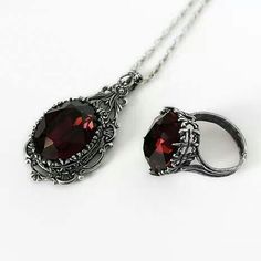 Gothic Pendant, Katherine Pierce, Gothic Necklace, Tiffany Jewelry, Swarovski Necklace, Mens Pendant, Swarovski Jewelry