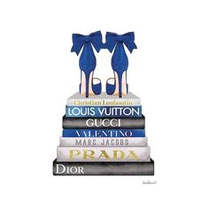 Bookstack Navy Poster Print by Amanda Greenwood Amanda Greenwood-VARPDXAGD117321 Image 1 Chanel Decoration, Navy Poster, Chanel Wallpaper, Chanel Wall Art, Chanel Decor, Chanel Art, Muted Blue, Fashion Wall Art, Large Canvas Prints