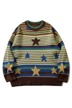 Men   s Vintage Star Striped Pullover Sweater Easy 30 day return policy Amazing Crochet, Striped Pullover, Vintage Star, Cool Fits, Swaggy Outfits, Sweaters Online, Free Crochet Patterns, Mode Vintage, Dream Clothes