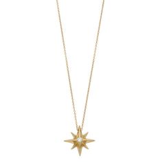 Add a touch of gold to your style with this dazzling 14k gold diamond accent north star pendant necklace. Add a touch of gold to your style with this dazzling 14k gold diamond accent north star pendant necklace. Nickel free Metal: 14k gold Chain length: 18 in. Packaging: boxed Finish: polished Pendant size: 12.92 mm x 12.9 mm Chain type: cableDIAMOND DETAILS Total weight: less than 1/10 ct. Color grade: I-J Shape: round Setting: pave Diamond weights are approximate. Diamond Total Weights may var Celestial Pendant Jewelry Tarnish Resistant, Celestial Style Gold Diamond Pendant Necklace, Celestial Pendant Necklace With Diamond Accents, 14k Gold Celestial Pendant Jewelry, Celestial Pendant Jewelry, Tarnish Resistant, North Star Pendant, Celestial Elements, Star Pendant Necklace, Touch Of Gold