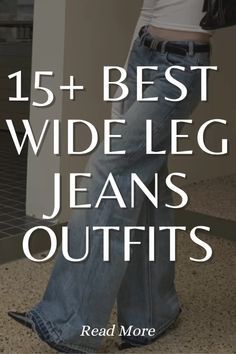 Jean Fashion Outfit, Wide Leg Jeans Outfit Winter Ankle Boots, Wide Leg Jeans Styling Ideas, Jeans Outfit Fall 2024, Extra Wide Leg Jeans Outfit, What Shoes To Wear With Wide Leg Jeans, Smart Casual Women Jeans, Jeans Wide Leg Outfits, Wide Leg Denim Pants Outfit