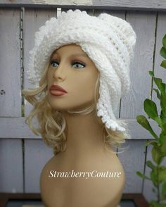 Beanie Hat Pattern  Crochet Pattern Hat Womens Crochet Hat Pattern Womens Hat LISA Beanie Hat Beanie Pattern by strawberrycouture by #strawberrycouture on #Etsy Fitted White Crochet Hat For Winter, Fitted White Crochet Winter Hat, White Crochet Hat With Short Brim For Winter, White Crochet Hat With Curved Brim For Winter, White Wide Brim Crochet Hat For Winter, Winter White Wide Brim Crochet Hat, Winter Crochet Wide Brim Cloche Hat, Women Hobbies, Womens Crochet Hat