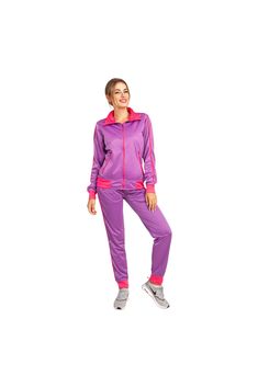 This women's 2-piece tracksuit features a comfortable track material suitable for any age and all sorts of casual and sports activities. Tracksuits have always been in mainstream fashion trends and the elegant color combinations has made this 2-piece tracksuit a top choice for every day activewear. Many traditional outlets do carry trimmed jogger track pants with full zip up track jackets but not many carry a matching 2-piece jogging outfit. This matching 2-piece jogging outfit is available in r Fitted Tracksuit For Leisure In Sportswear Style, Fitted Tracksuit For Leisure Sportswear, Sporty Leisure Tracksuit, Pink Tracksuit For Leisure Sportswear, Pink Sportswear Tracksuit For Leisure, Pink Leisure Tracksuit Sportswear, Pink Leisure Tracksuit, Stretch Tracksuit For Leisure In Sportswear Style, Stretch Leisure Tracksuit Sportswear