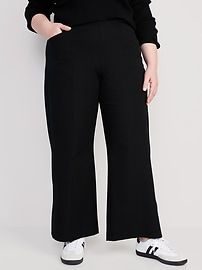 Versatile Bottoms With Wide Waistband For Work, Versatile Workwear Bottoms With Wide Waistband, Casual Office Bottoms With Pull-on Style, Non-stretch Workwear Bottoms With Pockets, Pocketless Pants For Workwear, Personal Style Inspiration, Jack Black, Petite Size, Wide Leg Pants