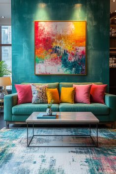 20 Stunning Living Room Wall Decor Ideas Z Gallery Decor Inspiration, Turquoise Walls Living Room, Turquoise Sofa, Turquoise Living Room Decor, Gallery Decor, Living Room Turquoise