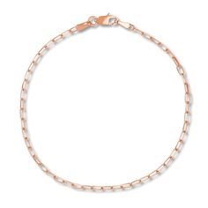 Timeless solid oval, paperclip-inspired links join elegantly in this stylish women's bracelet. Fashioned in 14K rose gold, the 7.25-inch link chain secures in place with a lobster clasp and the links are approximately 1.95mm wide. Gold Credit Card, Jared The Galleria Of Jewelry, Loose Stones, Bracelet Clasps, Paper Clip, Bracelet Designs, Link Chain, Link Bracelets, Fashion Bracelets