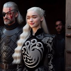 the game of thrones characters are standing next to each other