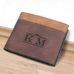 Choosing custom engraved wallets personalized for men is much easier when shoppers understand the useful qualities to look for. When looking for durable Wallets for Him, Brown Leatherette monogram wallets are an ideal option to gift your husband, boyfriend, or close family member. They are made of quality leatherette and have a standard size of 4.7" x 3.7" when closed and 9" when open, making it a perfect personalized wallet for most male-based needs. Our card holder personalized wallets make a great gift for men, whether it's a boyfriend gift, husband gift, Father's Day gift, or more! Our men's wallets are designed with a thin, minimalist style to perfectly fit in a pocket. Handsome Brown Leatherette is the best option because of its unique features entailing 7 card slots for different ca Personalized Rectangular Leather Wallet, Personalized Brown Rectangular Trifold Wallet, Personalized Bifold Wallet, Personalized Bifold Wallet For Everyday, Personalized Bifold Wallet For Daily Use, Customizable Brown Bifold Wallet, Personalized Brown Wallets, Personalized Brown Trifold Wallet For Father's Day, Personalized Rectangular Trifold Wallet