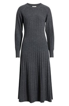 A timeless sweater-dress is knit from a toasty blend of warming wool and luxe cashmere for a look that moves from desk days to drinks dates during the snowy season. Crewneck Long sleeves with ribbed cuffs 90% wool, 10% cashmere Dry clean Imported Timeless Sweater, Cashmere Sweater Dress, Cashmere Sweater, Nordstrom Dresses, Dates, Sweater Dress, Cashmere, Dry Clean, Nordstrom