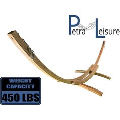 a wooden object with the words weight capacity on it's side and an ad for peta leisure