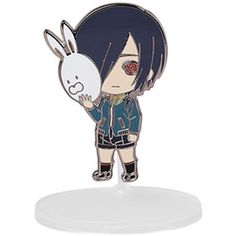 an anime character holding a white rabbit