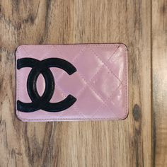 Good Condition Flaws Shown In Picture Designer Pink Rectangular Wallet, Pink Rectangular Bag With Rfid Blocking, Pink Rectangular Bags With Rfid Blocking, Chanel Card Holder, Chanel Pink, Pink Chanel, Chanel Bags, Chanel Bag, Wallets