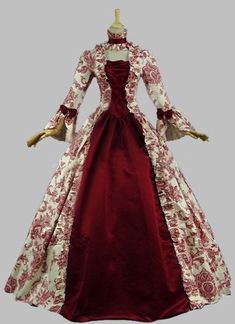 Georgian Victorian Gothic Period Dress Historical Medieval Reenactment Stage Theatre Costume Victorian Dress Costume, Victorian Party, Marie Antoinette Dresses, Masquerade Ball Gown, Antoinette Dress, Court Dresses, Period Dress, Victorian Costume, Belle Dress