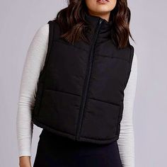 Make An Offer! Ci Sono Puffer Vest Purchased At Anthropologie In Nyc Solid Black Brand New With Original Tags Attached Women’s Size Large Slightly Cropped, Boxy, Puffer Style, Vest Front Zip Closure Collar Can Be Worn High Or Folded Bottom Hemline Is Curved & A Bit Longer In Back Top Quality, Classic, Timeless, Style Vest Anthropologie Jacket, Cropped Vest, Puffer Vest, Solid Black, Mom Style, Anthropologie, Puffer, Tags, Jackets & Coats