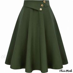 Olivia Mark - Vintage-Inspired High-Waisted Midi Skirt with Pockets and Buttons Midi Skirt With Pockets, Skirts Midi High Waisted, Pleated Maxi Skirt, Short Sleeve Maxi Dresses, Printed Midi Skirt, Skirt With Pockets, Pleated Maxi, Color Shorts, Maxi Dress With Sleeves