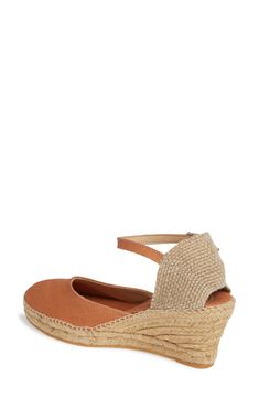 A versatile espadrille sandal gets a little lift from a jute-wrapped wedge. The cushy footbed and flexible sole add comfort to this chic peep toe from Toni Pons, a company that's been making stylish espadrilles for over 50 years. 2 3/4" heel; 3/4" platform (size 39). Linen upper/leather and linen lining/synthetic sole. By Toni Pons; made in Spain. Women's Shoes. Woven Straw Espadrilles With Wedge Heel, Natural Straw Wedge Heel Espadrilles, Adjustable Closed Toe Straw Espadrilles, Adjustable Closed Toe Espadrille Wedge Sandals, Adjustable Closed-toe Espadrille Wedge Sandals, Straw Espadrilles With Ankle Strap And Woven Sole, Jute Espadrilles With Round Toe, Ankle Strap Espadrilles With Woven Sole, Adjustable Ankle Strap Straw Espadrilles