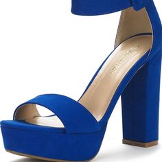 Nwot, Dream Pairs Women's Hi-Lo High Heel Platform Pump Sandals Size 8.5 Formal Blue Platform Sandals, Royal Blue Open Toe Heels, Blue Chunky Platform High Heels, Blue High Heel Platform Shoes, Blue Platform Heels In Synthetic Material, Blue Wedge Heel Sandals With 4-inch Heel, Blue 4-inch Wedge Heels, High Heel Platform, Platform Pumps