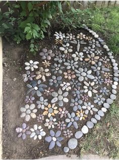 a circle made out of rocks in the ground