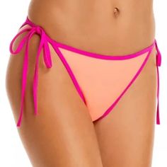 Nwt Ramy Brook Bikini Lesia String Bikini Bottoms Color Block Pink/Flamingo Size Large The Multi Tonal Layer Adds An Unexpected Flourish To These Bikini Bottoms That Tie At The Waist. Lined Fits True To Size. See Pictures For Sizing Pink Color Block Swimwear For Sunbathing, Pink Color Block Swimwear For Poolside, Pink Color Block Stretch Swimwear, Tropical Pink Tankini For Swimming, Pink Tropical Swimwear For Pool, Pink Color Block Swimwear For Beachwear, Pink Color Block Beachwear Swimwear, Pink Color Block Swimwear For Pool, Pink Poolside Tankini With Tie-side Bottom