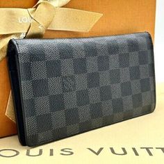 ad eBay - Louis Vuitton Damier Graphite Portefeuille Brazza N62665 Black Long Wallet F/S - Buy Now, click the link (eBay) Black Bifold Clutch With Card Slots, Luxury Black Wallets For Daily Use, Designer Black Bifold Wallet, Black Bifold Clutch For Business, Black Rectangular Wallets For Formal Occasions, Formal Black Rectangular Wallet, Business Clutch With Interior Card Slots In Black, Black Bifold Clutch For Travel, Designer Black Wallet For Daily Use