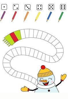 an image of a snowman with pencils in the background and text that says dopi