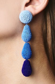 Accessories - Beaded Earrings & Tassel Belts – Sachin & Babi Textile Earrings, Soft Dramatic, Bamboo Earrings, Birthday Bracelet, Beaded Jewelry Designs, Handmade Fashion Jewelry, Jewelry Design Earrings, Beaded Jewelry Patterns, Thread Work