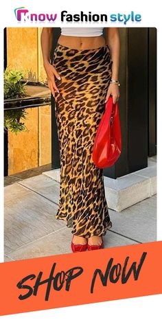 Casual Print Leopard Basic Skinny High Waist Conventional Full Print Skirts Hobble Skirt, Print Skirts, Skirts Online, Wholesale Fashion, Printed Skirts, Leopard Print, High Waist, High Waisted, Skirt