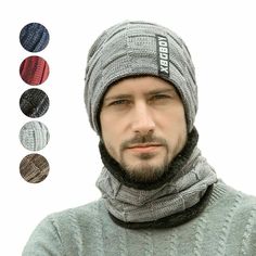 Product Description Specifications:  Material: Polyester fiber (with plush in the inner side of the Scarf) Optional Color: Black, Gray, Navy, Khaki, Red Fit for: boys, men Scarf & Hat Parts Circumference:Approx. 22.05-23.62 inches / 56cm-60cm Hat Length:Approx. 24cm / 9.45inches Scarf Length: Approx. 21cm / 8.27inches   Features: 1. Made of thick warm knitting material, added thermal plush inside for extremely warm feelings. 2. Fashion and effectively keep your head and neck in warmth in cold we Hat And Scarf Sets Men, Breathable Winter Cap, Breathable Solid Hat For Winter, Breathable Winter Hats, Breathable Solid Winter Hats, Solid Breathable Winter Hat, Windproof Hats For Outdoor Winter Wear, Windproof Winter Hats For Outdoor, Winter Wear Windproof Hats For Outdoor