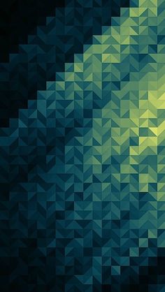 an abstract green and black background with triangles