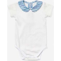 Our Pan Onesie is the short-sleeved version of our best selling Peter Pan Onesie. It's made with snaps up top and at the bottom, for easy diaper changes and easy on and offs. We use Double Cloth Jersey for stretch and structure so that this cute baby onesie will stay in perfect form as time goes on. The sweet Peter Pan collar is the perfect “old-school” detail that we modernized with fun patterns and prints. It’s nostalgic and special in the most perfect way. | Oso & Me | Pan Onesie, Painted Str White Short Sleeve Bodysuit Casual Summer, White Short Sleeve Tops With Vertical Stripes, White Tops With Vertical Stripes And Short Sleeves, Summer T-shirt With Striped Hem And Short Sleeves, Summer T-shirt With Striped Design And Short Sleeves, Summer Cotton Tops With Striped Collar, Summer Cotton Top With Striped Hem, Cotton Summer Top With Striped Hem, Summer White Tops With Contrast Stripes