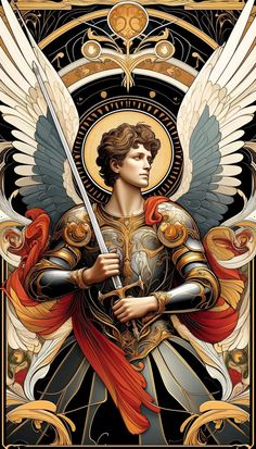 Saint Michael Wallpaper, Angel Hierarchy, Japanese Back Tattoo, Cross Wallpaper, Dc Comics Heroes, Angel Warrior, Jesus Photo, Jesus And Mary Pictures