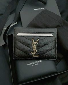 Ysl Wallet Aesthetic, Luxury Wallet Aesthetic, Yves Saint Laurent Wallet, Ysl Astethic, Luxury Things To Buy, Ysl Card Holder Aesthetic, Dior Cardholder, Cardholder Aesthetic, Ysl Wallets