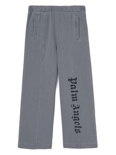 medium grey cotton logo print at the leg elasticated waistband two side welt pockets Cotton Bottoms With Logo For Loungewear, Logo Cotton Pants For Streetwear, Casual Logo Pants For Streetwear, Athleisure Cotton Bottoms With Logo Print, Cotton Athleisure Bottoms With Logo Print, Sporty Relaxed Fit Pants With Logo Print, Logo Print Cotton Sweatpants In Athleisure Style, Cotton Sweatpants With Logo Print In Athleisure Style, Sporty Cotton Bottoms With Logo Print