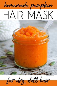 Masks For Dry Hair, Homemade Hair Care, Moisturizing Hair Mask, Pumpkin Hair, Moisturize Dry Hair