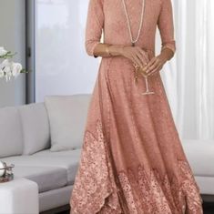 New Without Tags Soft Surroundings Casablanca Coral Dust Eyelet Lace Maxi Dress **Dress Has Original "Dye" Tag, But Not Store Tag.** Size X-Small Petite Length: 47.5" From Back Chest: 16.5" From Armpit To Armpit, Lying Flat Waist: 14" Across, Lying Flat 100% Cotton Long Modest Dresses, Casablanca Dress, Petite Maxi Dress, Soft Surroundings Dresses, Modest Dresses Casual, Bay Leaf, Mid Dresses, Groom Dress, Clothes Ideas