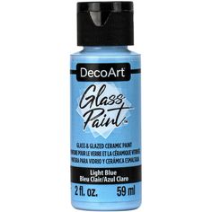 decoart glass paint 2oz light blue