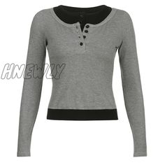 FeaturesContrast color knit women's long sleeve tops, fake two piece casual round neck women's cold shoulder basic t-shirt, fashionable and comfortable streetwear.Suitable for everyday wear, outdoor activities, shopping, beach, walking, dating, work, school, outings, parties and any other occasion.SpecificationMaterial: PolyesterStyle: CasualGender: WomenSeason: Summer Spring and Autumn Sleeve: Long SleevePattern: Contrast ColorOccasions: Daily [23y 9m 12d] Women Grunge, Ripped Jeans Style, 2000s Clothing, Crop Top Y2k, Ripped Jeans Women, Beach Walking, Mom Pants, Autumn Sleeve, Aesthetic Women