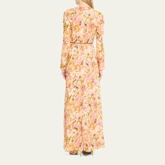 Zimmermann "Golden" floral linen maxi dress featuring a belted waist  V neckline Long sleeves  A-line silhouette Full length Slipover style Linen Dry clean Imported Elegant Floral Print Maxi Wrap Dress, Floral Print Floor-length Maxi Dress For Daywear, Formal Maxi Dress With Belt, Spring Belted Floor-length Maxi Dress, Summer Maxi Dress With Belt, Feminine Maxi Dress With Tie Waist, Belted Floor-length Maxi Dress, Floral Print Maxi Dress For Daywear, V-neck Belted Maxi Dress For Daywear