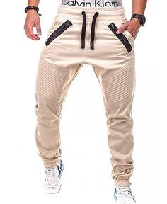 Men's Casual Zipper Sports Striped Pants - Cadetblue - 4S64770037 Size M Casual Trousers With Zipper Closure, Sporty Stretch Pants With Zipper Closure, Athleisure Sports Bottoms With Zipper Closure, Sporty Bottoms With Zipper Closure For Spring, Stretch Sports Bottoms With Zipper Closure, Casual Stretch Pants With Zipper Closure, Casual Fitted Pants With Zipper Closure, Urban Style Bottoms For Spring Jogging, Fitted Casual Pants With Zipper Closure