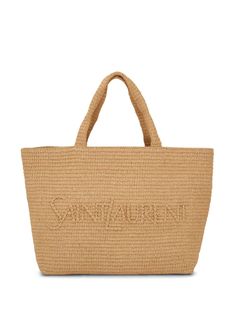 beige raffia embroidered logo to the front flat top handles main compartment Neutral Straw Tote Bag For Shopping, Luxury Beige Tote Beach Bag, Beige Shoulder Bag With Embroidered Logo And Double Handle, Beige Embroidered Logo Bag For Summer, Summer Beige Bag With Embroidered Logo, Modern Rectangular Bag With Embroidered Logo, Tote Bag With Embroidered Logo For Shopping, Modern Bag With Embroidered Logo For Daily Use, Shopping Bags With Double Handle And Embroidered Logo