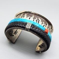 Be noticeable with the jewelry you wear, buy unique Handcrafted sterling silver overlay wide turquoise coral leather artisan hand-stamped cuff bracelet 7.25" Sterling silver cuff Weight 170.5 gr Width 1.56" or 39.73 mm Inner Circumference 7.25" including 1.5" gap Hand Stamped Cuff Bracelet, Wallpaper Earth, Leather Artisan, Turquoise Leather, Sterling Silver Cuff, Coral Turquoise, Silver Cuff, Sterling Silber, Hand Stamped