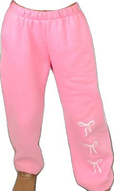 Pink Cotton Sweatpants With Elastic Waistband, Pink Cotton Sweatpants, Pink Sweatpants With Elastic Waistband For Loungewear, Pink Cotton Bottoms With Elastic Waistband, Pink Cotton Sweatpants For Spring, Sassy Shortcake, Cute Pants, So Excited, Sweatpants