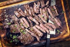 the steaks are being cooked on the grill and ready to be grilled in the oven