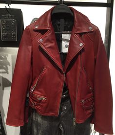 Red Leather Jacket Outfit Men, Red Leather Jacket Aesthetic, Red Jacket Leather, Teen Fashion Outfits, Red Jacket, Red Fashion, Teen Fashion, I Dress