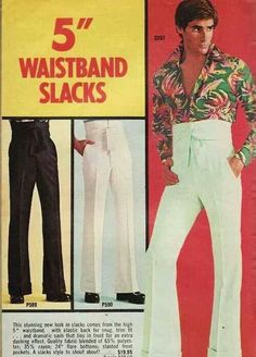 Groovy 70s, The Seventies, Vintage Mens Fashion, Fashion Fail, Old Ads